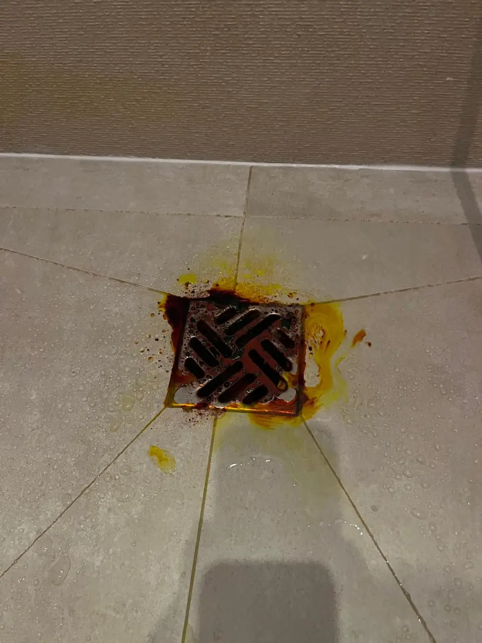 Bonde de douche avant entretien par un plombier à Nice